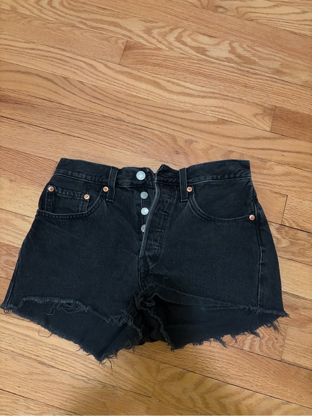 Levi’s black 501 Jean shorts